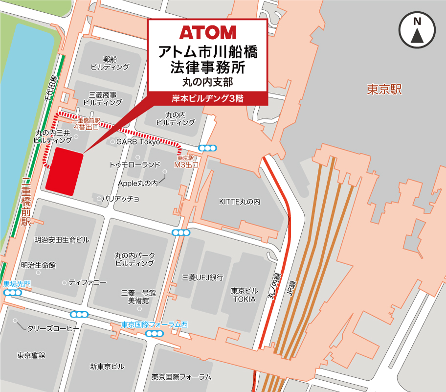 アトム市川船橋　丸の内支部の地図